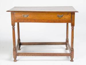 Georgian oak one drawer occasional table. 70cm high, 93cm wide, 55cm deep.