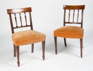 A fine set of 12 Gerogian mahogany spade back dining chairs.