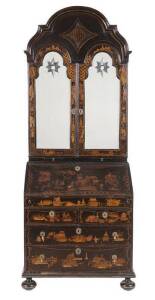 A fine English 18th Century chinoiserie bureau bookcase. 246cm high, 97cm wide, 56cm deep