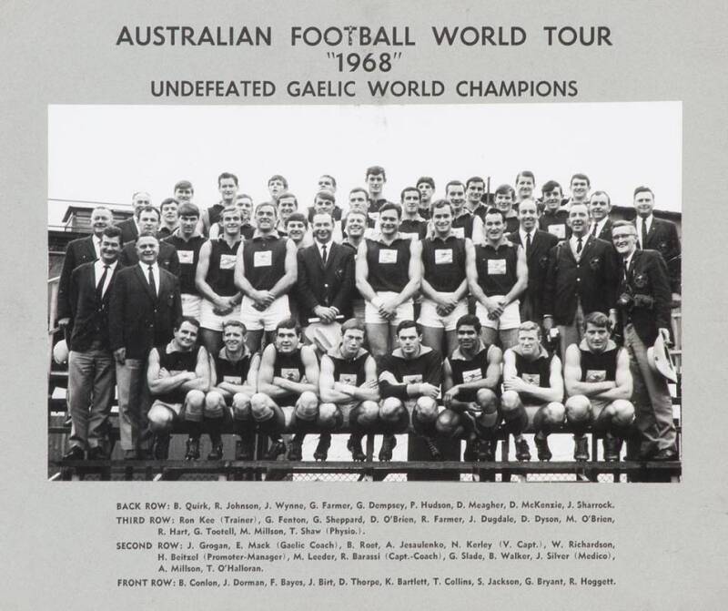 1968 AUSTRALIAN TEAM, official team photograph