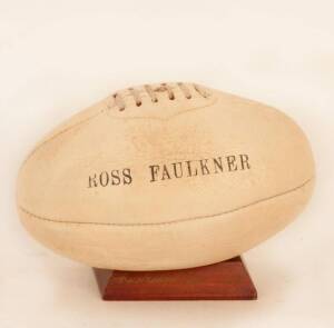 1968 AUSTRALIAN FOOTBALL WORLD TOUR, small presentation "Ross Faulkner" football