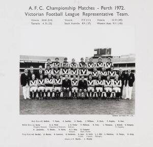 1972 VICTORIAN TEAM, official team photograph