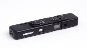 MINOX (Germany): Minox LX sub-miniature camera, 1979, [#2510458] in black. With leather case, chain and owner's manual all in original presentation case.