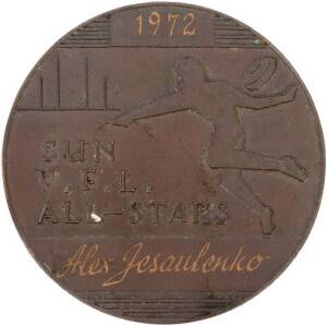 ALEX JESAULENKO'S 'THE SUN' V.F.L. ALL-STARS MEDAL 1972