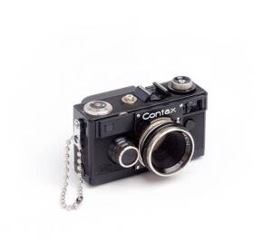 MINOX (Germany): Contax 1 Classic Collection subminiature camera, made in Japan [#KM0929]. In original wooden presentation box and packaging.