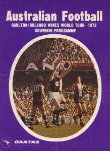 Rare programme "Australian Football, Carlton/Orlando Wines World Tour