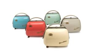 ZEISS IKON (Germany): Zeiss Movilux 8mm projectors, five examples each in a different colour.