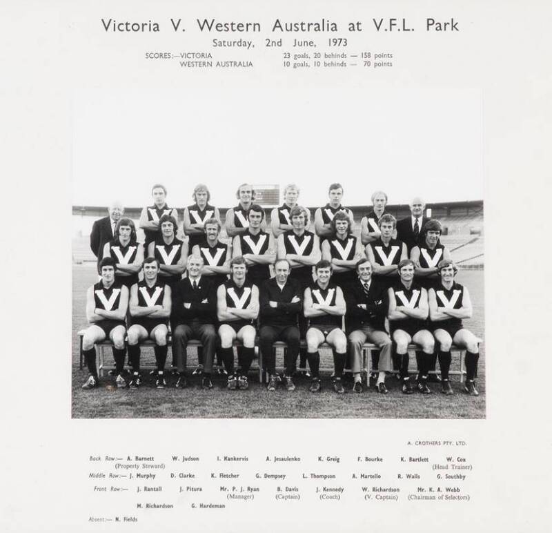 1973 VICTORIAN TEAM, official team photograph