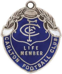 ALEX JESAULENKO'S CARLTON LIFE MEMBER'S BADGE