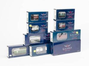 BACHMANN: Liliput Steam locomotive BR 62 DB Ep.111 [L106201] together with rolling stock comprising; L222505, L225854, L224401, L383312, L221613, L374555, 225505 and L224714; NIB (1 engine + 8 carriages).