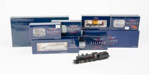 BACHMANN: Liliput Steam locomotive A3/5 Lok-Nummer 613 SBB-CFF [L131980] together with rolling stock comprising; L222304, L224404, L221915, L291900, L221215, L235480 and L20001; NIB (1 engine + 10 carriages).