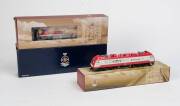 BACHMANN CHINA: Locomotives, comprising DF11 A.Q.H.S. Passenger Diesel, SS9G Electric "Olympic" CE00309 and DF7G Diesel #5011 CD00703. All NIB. (3 items).