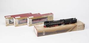 BACHMANN CHINA: QJ 2-10-2 Steam Locomotive CT00302 plus L18 Grain Hopper CF00609, C64 Open Wagons CF00402 & CF00407. All NIB. (4 items).