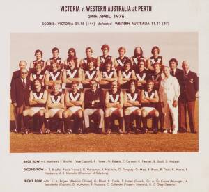 1976 VICTORIAN TEAM, official team photograph