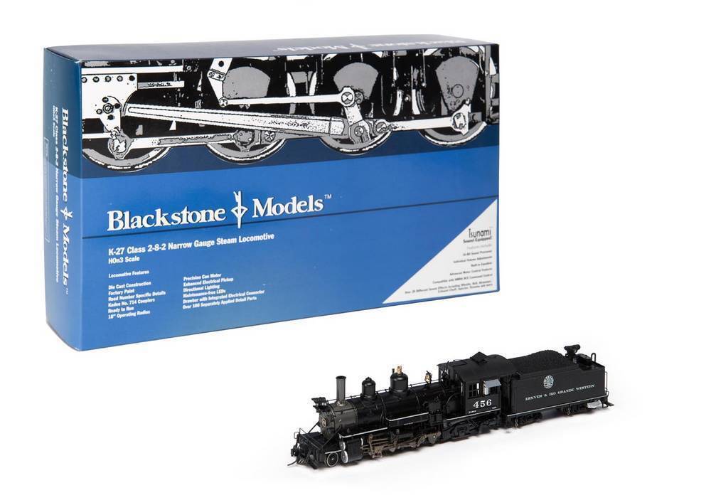 BLACKSTONE MODELS: H0n3 scale Denver & Rio Grande Western K-27 Class 2-8-2  Steam