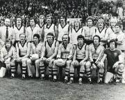 978 AUSTRALIAN TEAM, from International Rules Tour to Ireland, group with team photograph with 18 signatures on reverse including Alex Jesaulenko (captain-coach), Bernie Quinlan, Trevor Barker, Michael Tuck, Malcolm Blight, Peter Knights, Robert Flower, K - 2