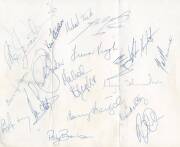 978 AUSTRALIAN TEAM, from International Rules Tour to Ireland, group with team photograph with 18 signatures on reverse including Alex Jesaulenko (captain-coach), Bernie Quinlan, Trevor Barker, Michael Tuck, Malcolm Blight, Peter Knights, Robert Flower, K - 3