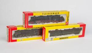 FLEISCHMANN: Steam locomotives comprising #4178, 4179 & 4363. All in original boxes. (3 items).