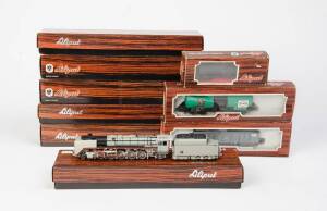 LILIPUT: Steam Engines #42 03, #18 02, #45 02 (2) and &nbsp;#105 03 plus rolling stock (9 items).