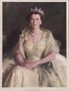 WILLIAM DARGIE, Her Majesty Queen Elizabeth the Second, limited edition print 191/250, 56 x 42 cm