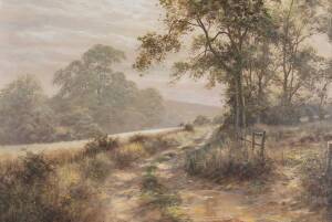 DAVID DIPNALL (ACTIVE 1980S), Country Road, oil on canvas, signed lower left, 49 x 75 cm