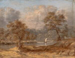 AUSTRALIAN SCHOOL&nbsp;Sailing on the River (possibly Yarra)&nbsp;