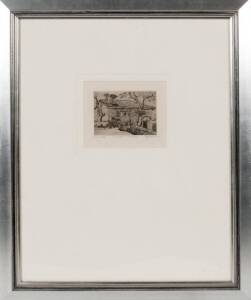 Lloyd Frederic Rees (1895-1988): "Our Home" in Majorca,&nbsp;artist&lsquo;s proof etching&nbsp;signed, titled and dated 77 in pencil to margin.