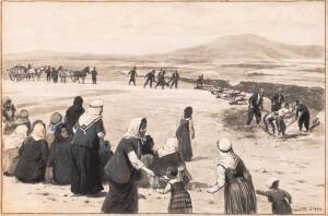 GEORGE SOPER (1870 - 1942) watercolour on card, signed lower right 29 x 19cm