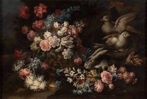 Dutch school still life oil on canvas, 19th Century in the 18th Century taste. 93 x 62cm