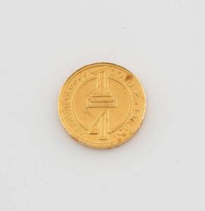 A 1/4 oz. gold bullion coin.