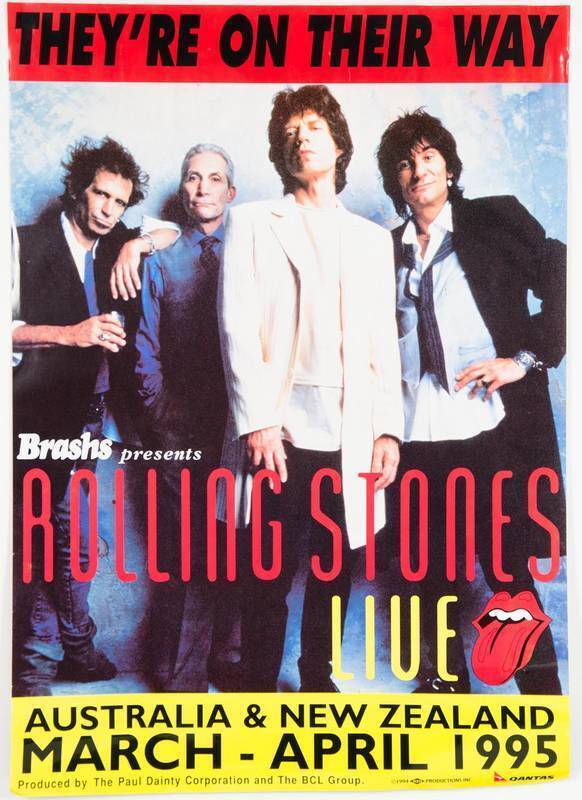 ROLLING STONES, poster for the Australia & NZ legs of the