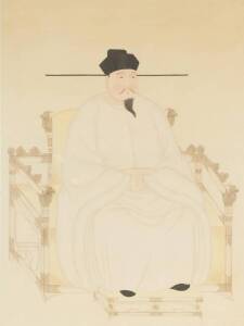 Chinese ancestor portrait painting. 88 x 117cm.