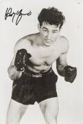 SIGNED PHOTOGRAPHS, noted Rocky Graziano, Archie Moore, Joe Brown & Willie Pepp. All framed. - 3