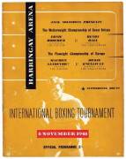 BOXING PROGRAMMES: London boxing programmes that include Australian boxers, with 1949 Dave Sands v Tommy Yarosz; 1947 Al Phillips v Ray Famechon; 1948 Ernie Roderick v Henry Hall (latter two with Australian Featherweight Eddie Miller).   - 3