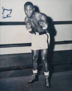 SIGNED PHOTOGRAPHS, noted Floyd Patterson, Jimmy Carter, Ruben Olivares, Alan Rudkin & Vic Patrick. All framed. - 3