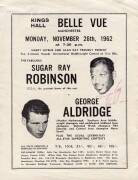 SUGAR RAY ROBINSON, signature inside 1962 boxing programme advertising his forthcoming fight against George Aldridge. - 2