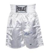 MUHAMMAD ALI, signature on pair of 'Everlast' boxing shorts. With 'Online Authentics' No. OA-8090204.