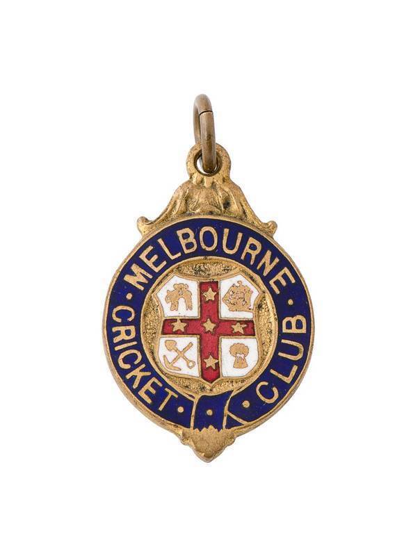 MELBOURNE CRICKET CLUB: The first membership badge 1901-02, undated as issued, No.I 486.