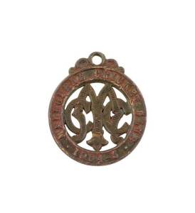 MELBOURNE CRICKET CLUB, 1904-5 membership badge, plain metal, no enamel, number or maker's name. Possibly a trial.