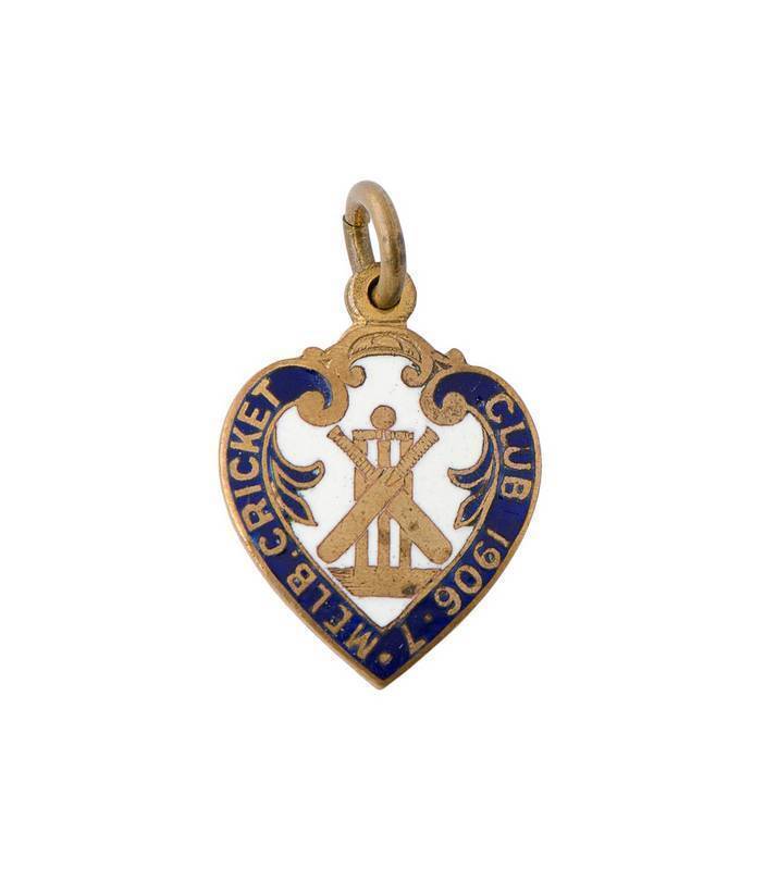 MELBOURNE CRICKET CLUB, 1906-7 membership badge, made by Stokes & Sons, No.3515.