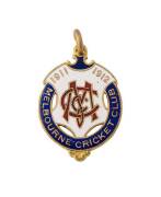 MELBOURNE CRICKET CLUB, 1911-12 membership badge, made by C.Bentley, No.3536.