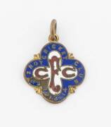 FITZROY CRICKET CLUB, 1913-14 membership badge, made by Thomas Bros., No.921.