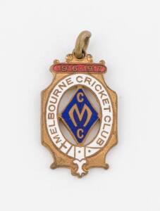 MELBOURNE CRICKET CLUB, 1916-17 membership badge, made by C.Bentley, No.2173.