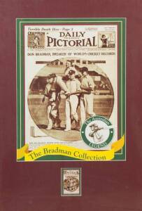 DON BRADMAN, signed displays (2), both framed, largest 68x100cm.