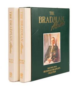 DON BRADMAN, "The Bradman Albums" [Sydney, 1987], two volumes in slip-case, each volume signed twice by Bradman.