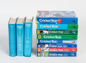 CRICKET BOOKS: "Pelham Cricket Year" 1st to 3rd editions, edited by David Lemmon [London, 1979-81]; plus "Benson & Hedges Cricket Year" complete set from 1st to 22nd editions, 1981-2003, edited by David Lemmon/Jonathon Agnew [London, 1982-2003].