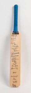 1991-92 INDIAN TEAM, full size Cricket Bat with 18 signatures including Mohammad Azharuddin (captain), Sachin Tendulkar & Kapil Dev, dated at base "28.XII.91 MCG".