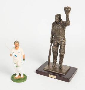 CRICKET FIGURINES: Ian Botham (limited edition 57/100); plus "Sir Donald Bradman - The Final Salute".