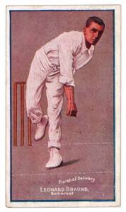 1906 Sniders & Abrahams "Cricketers in Action", complete set [40]. Mainly G/VG.