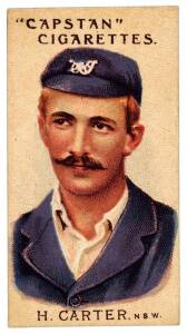 1907 Wills (Australia) "Prominent Australian & English Cricketers", with (1-50) set [50]; Grey captions (51-73) [23]; Red captions (66-73) [8]. Mainly G/VG.